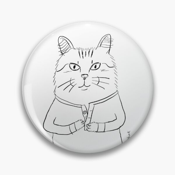 Item preview, Fashionable cat buttoning up designed and sold by KabloinksStuff.