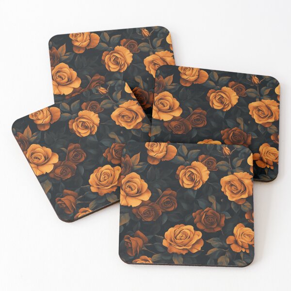 Item preview, Pattern of orange and brown roses designed and sold by valerko26.