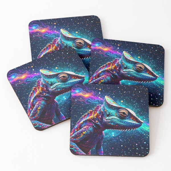 Item preview, Psychedelic Chameleon Painting Galaxies designed and sold by koreatvtea.