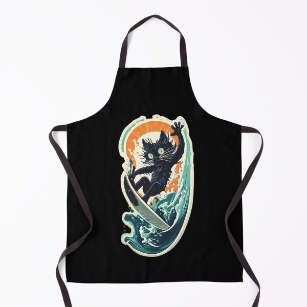 Item preview, Vintage Surfing Sunset - California Surfing Cat designed and sold by triharder12.