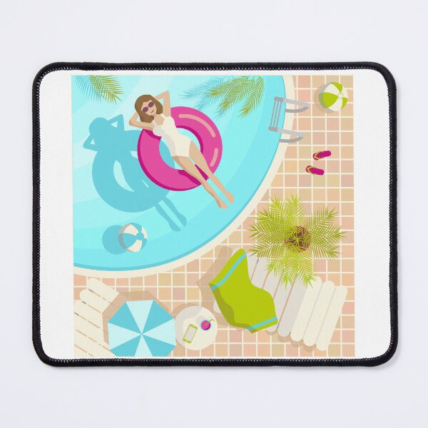 Item preview, Swimming pool pin up girl on tropical summer beach vacation designed and sold by CutieBlue.