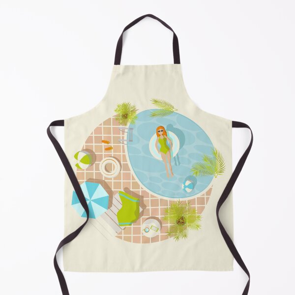 Item preview, Swimming pool pin up girl on tropical summer beach vacation designed and sold by CutieBlue.
