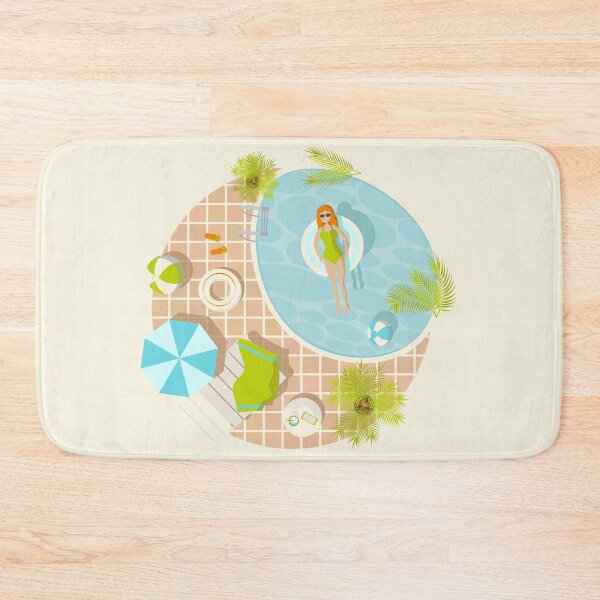 Item preview, Swimming pool pin up girl on tropical summer beach vacation designed and sold by CutieBlue.