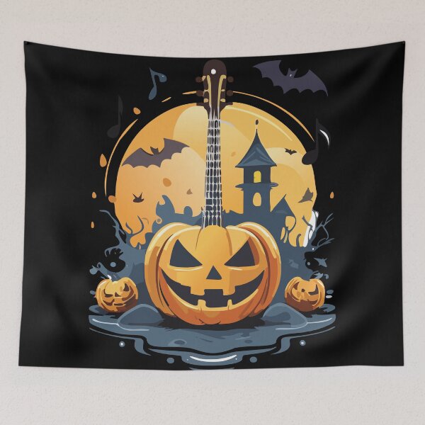 Item preview, Slightly Scary Pumpkinhead Guitar for Halloween designed and sold by Steve Wilfong.