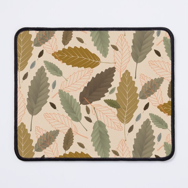 Item preview, Chestnut Leaves With Orange Lines on Beige Halfdrop designed and sold by Art in My Loft.