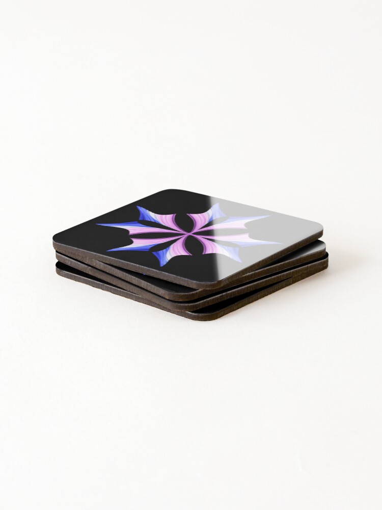 Thumbnail 4 of 5, Coasters (Set of 4), Pink Star Pattern designed and sold by RomeoAzahar.