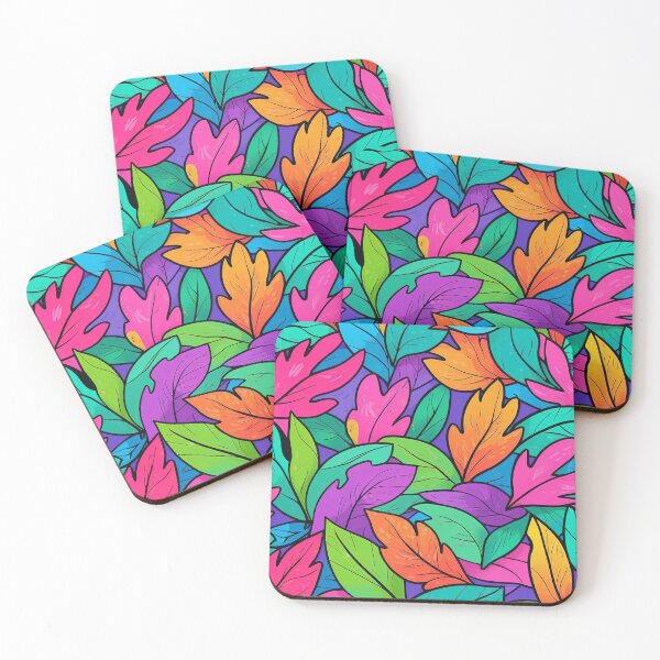 Item preview, Bold Autumn Leaves on Purple designed and sold by ArtComixHaven.