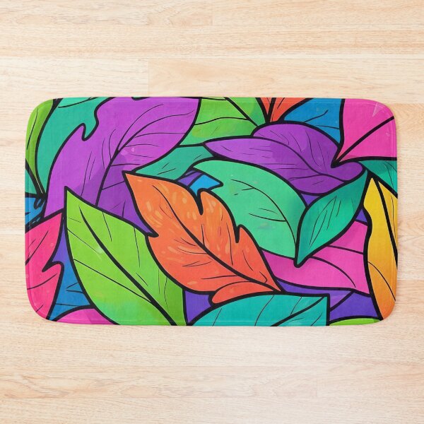Item preview, Bold Autumn Leaves on Purple designed and sold by ArtComixHaven.
