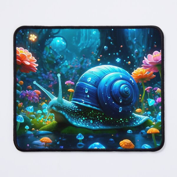 Item preview, Whimsical Snail in Bioluminescent Garden designed and sold by koreatvtea.