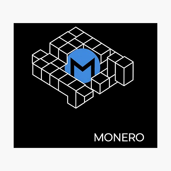 Artikel-Vorschau von Monero Krypto Minimalistisches Design – Blockchain-Würfel-Kunst, designt und verkauft von ObjCrea123.