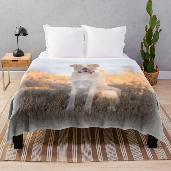 Item preview, Golden dog smiling in summer field designed and sold by claudiacontena.