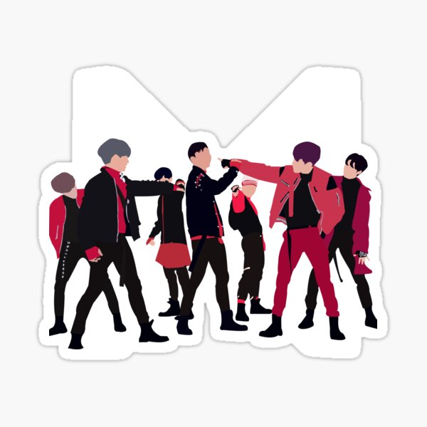 monsta x dramarama sticker by redledger redbubble