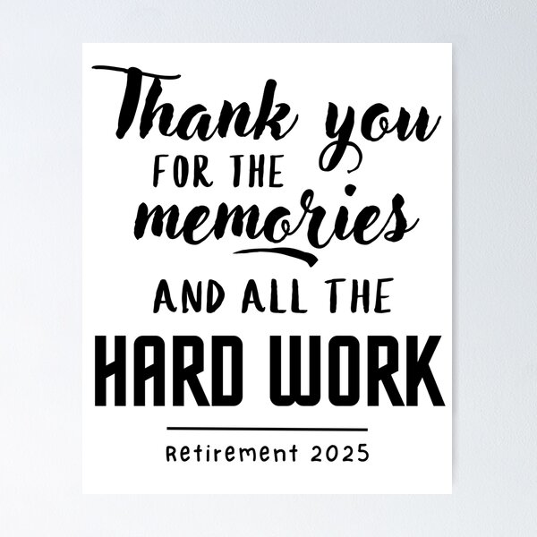 Item preview, Thank you for the memories- retirement 2025 designed and sold by FluxAuraTees.