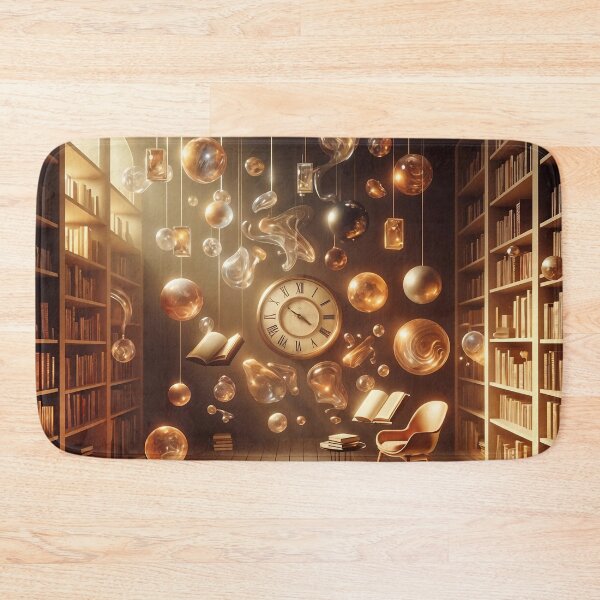 Item preview, Serene Floating Library with Surreal Elements designed and sold by koreatvtea.
