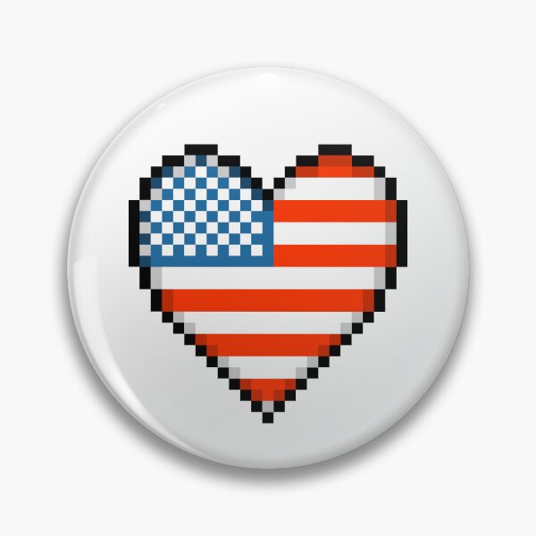 Item preview, Pixel Patriot's Heart designed and sold by greyspot.