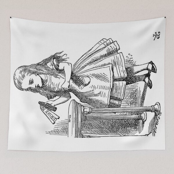 Item preview, Alice having a drink. designed and sold by jamiestarr.