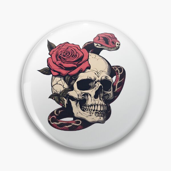Item preview, Serpent and Skull Rose designed and sold by Shamrocx.