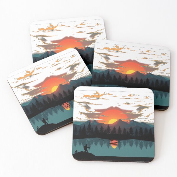 Item preview, Sunset over the Lake - Mountain Hike with a Monkey designed and sold by PMBlack1990.