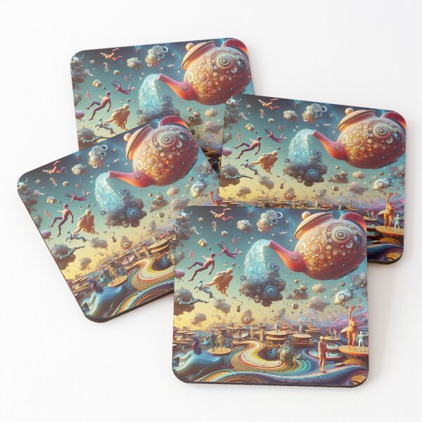 Item preview, Surreal Realm of Floating Teapots and Unpredictable Gravity designed and sold by koreatvtea.