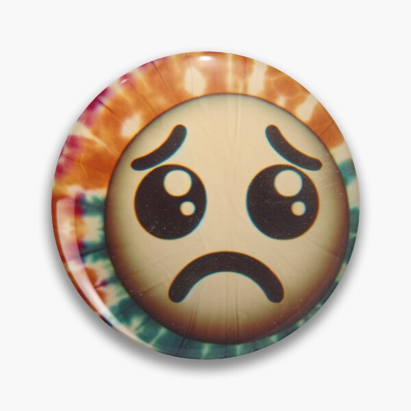 Item preview, Retro Tie Dye Sad Face 1 designed and sold by BassHeadMomma.