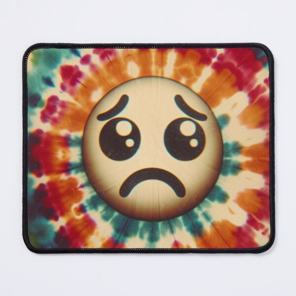 Item preview, Retro Tie Dye Sad Face 1 designed and sold by BassHeadMomma.
