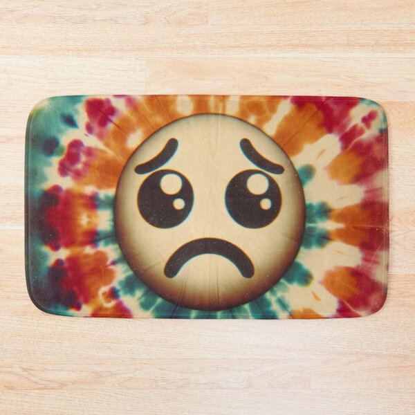 Item preview, Retro Tie Dye Sad Face 1 designed and sold by BassHeadMomma.