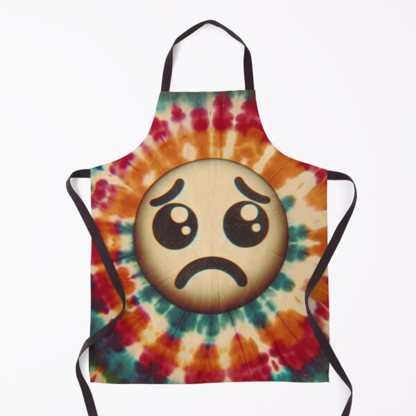 Item preview, Retro Tie Dye Sad Face 1 designed and sold by BassHeadMomma.