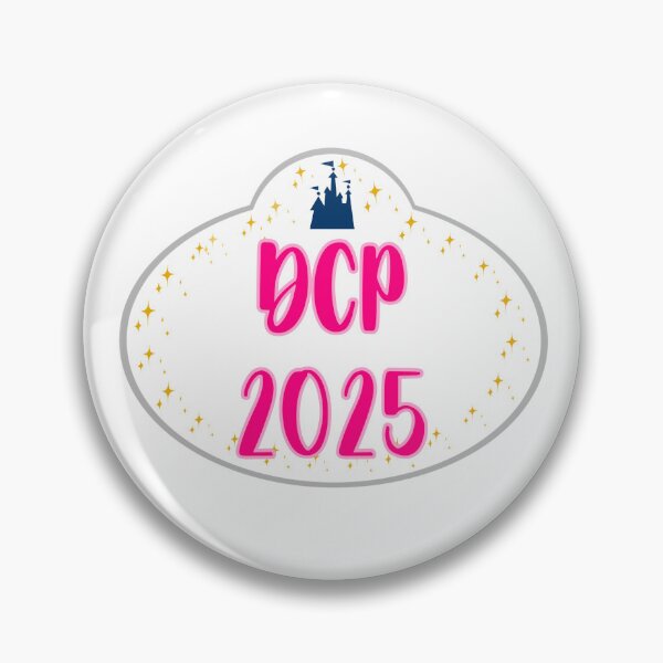 Item preview, Retro Pink "2025" Name Tag Theme Park DCP Sticker designed and sold by Brooke’s Broadway Stickers.
