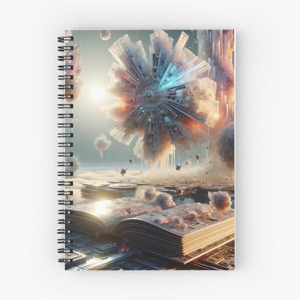 Item preview, Floating Books and Fractal Skyscrapers in Surreal Dimension designed and sold by koreatvtea.
