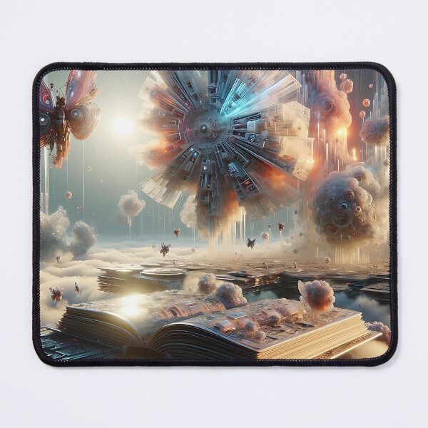 Item preview, Floating Books and Fractal Skyscrapers in Surreal Dimension designed and sold by koreatvtea.