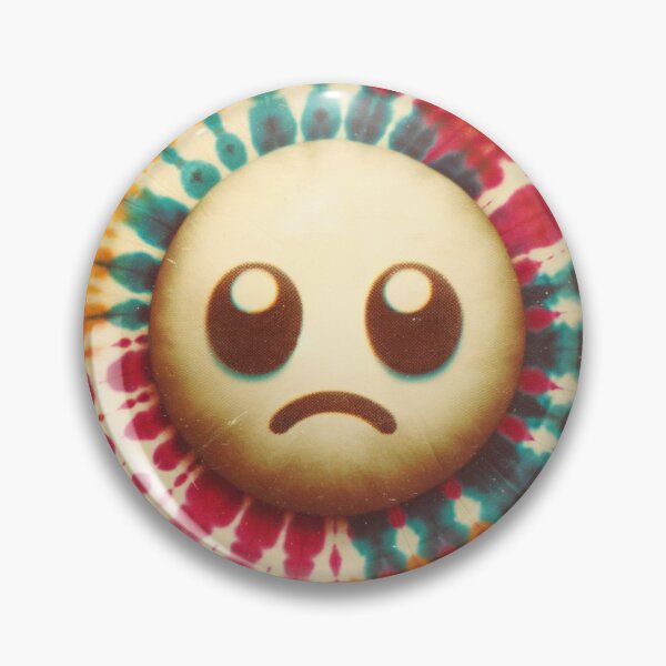 Item preview, Retro Tie Dye Sad Face 2 designed and sold by BassHeadMomma.