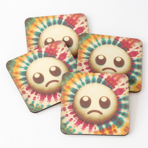 Item preview, Retro Tie Dye Sad Face 2 designed and sold by BassHeadMomma.