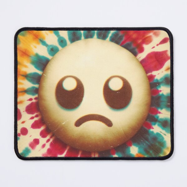 Item preview, Retro Tie Dye Sad Face 2 designed and sold by BassHeadMomma.