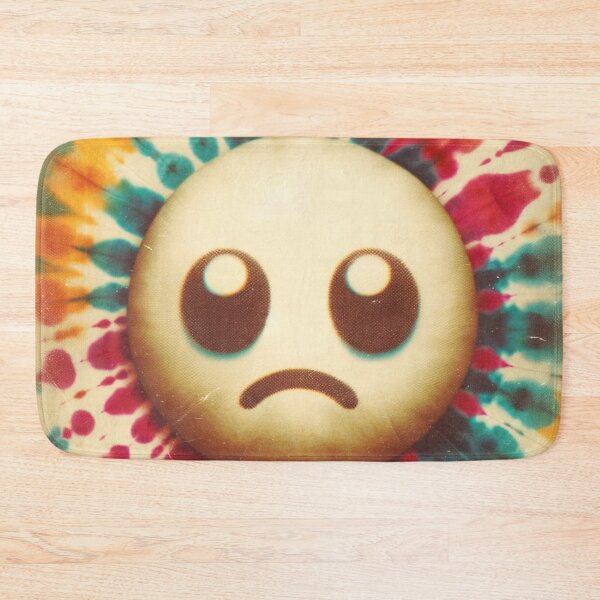 Item preview, Retro Tie Dye Sad Face 2 designed and sold by BassHeadMomma.