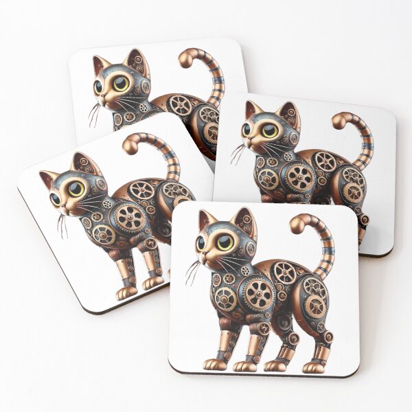 Item preview, mechanical cat designed and sold by FusiTink.