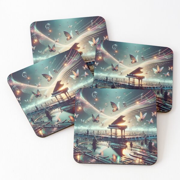 Item preview, Self-Playing Piano in a Surreal Lake Landscape designed and sold by koreatvtea.