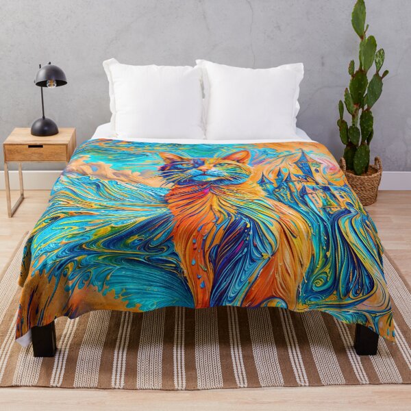 Item preview, Color-Intense Dreamlike Cat Illustration designed and sold by blackhalt.