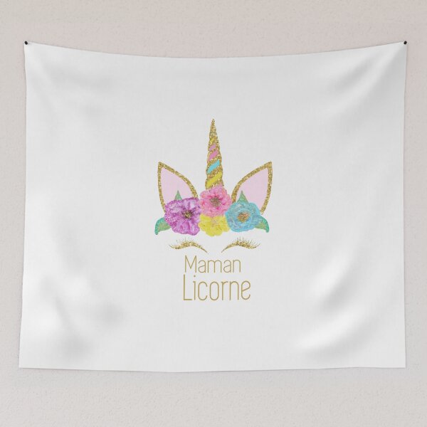Aperçu de l'œuvre Licorne Maman Licorne Française créée et vendue par Verycutethings.