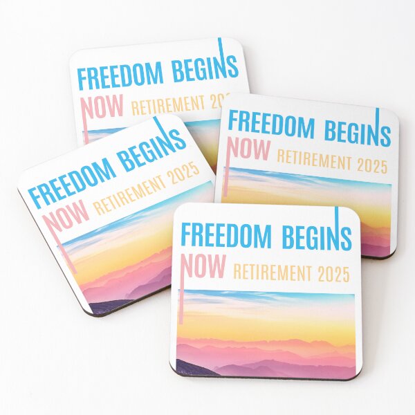 Item preview, Freedom begins now- retirement 2025 designed and sold by FluxAuraTees.