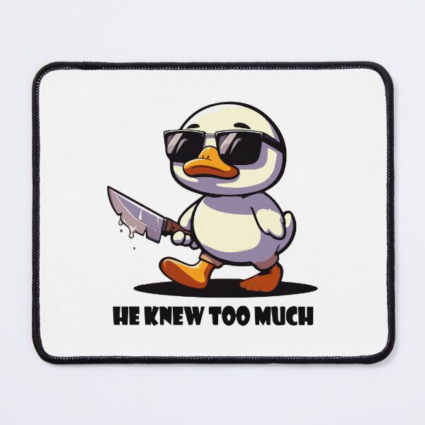 Item preview, Cool Duck with a Knife - He Knew Too Much Design designed and sold by -DEEWOLF-.