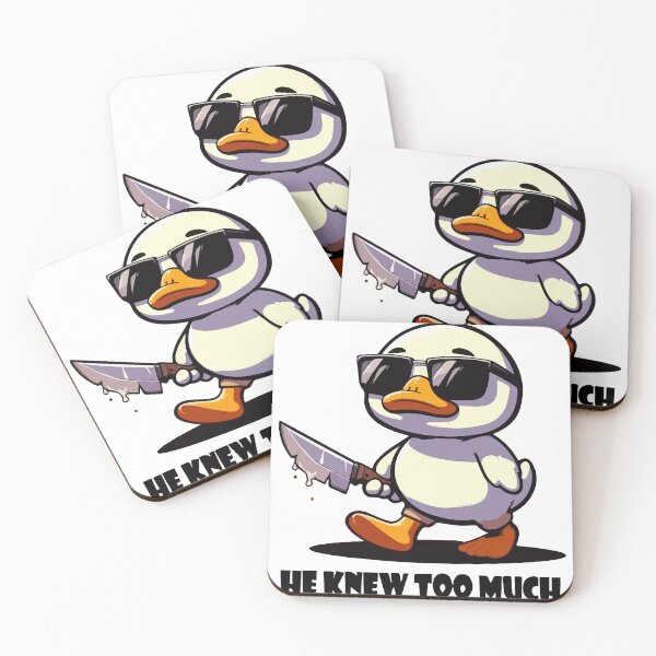 Item preview, Cool Duck with a Knife - He Knew Too Much Design designed and sold by -DEEWOLF-.