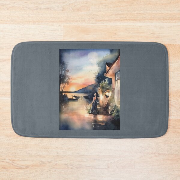 Item preview, Evening by the lake in the gentle embrace of twilight designed and sold by KilianSzmid.