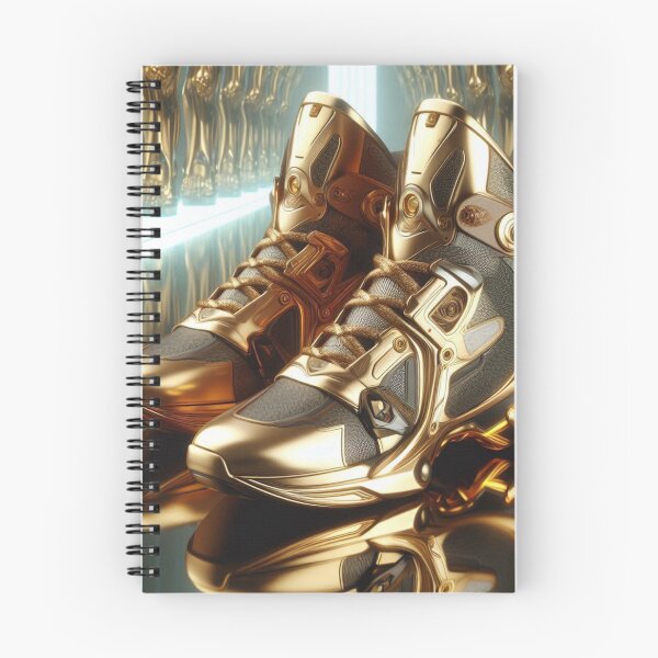 Item preview, Golden Futuristic Sneakers designed and sold by ZenOfAIarts.