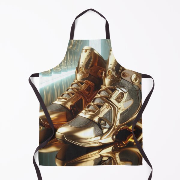 Item preview, Golden Futuristic Sneakers designed and sold by ZenOfAIarts.