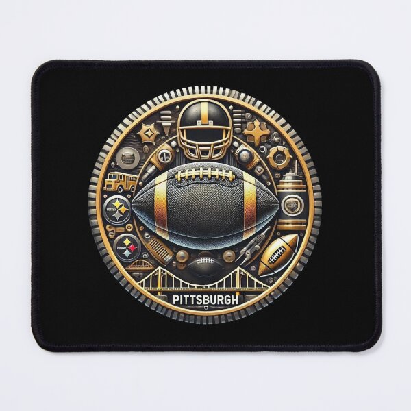 Item preview, Steelers Football Badge designed and sold by pixelpulsenyc.