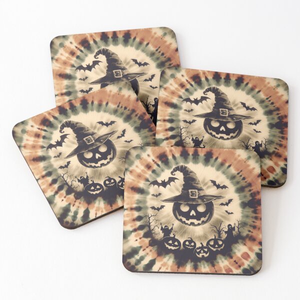 Artikelvorschau, Retro-Batik-Halloween-Kürbisse entworfen und verkauft von BassHeadMomma.