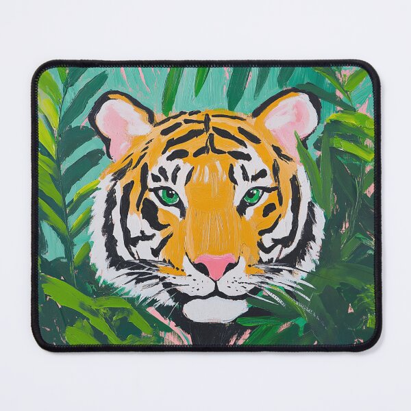 Item preview, Tropical Pink Preppy Tiger designed and sold by Creative Brat Design Studio.