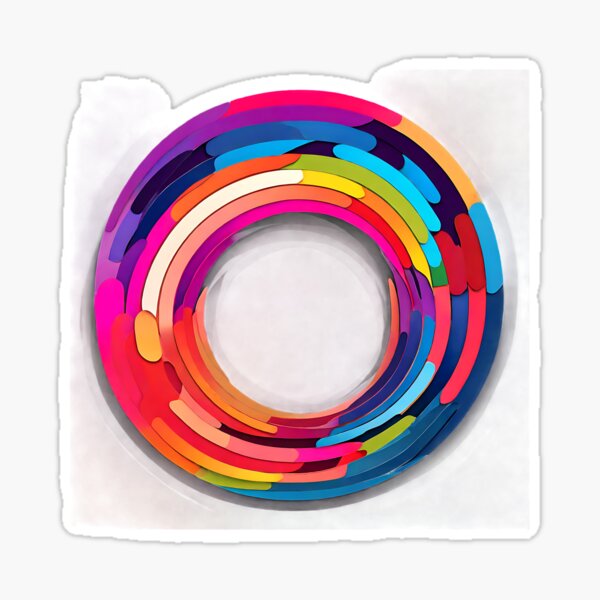 Item preview, Multicolored overlapping circles with rainbow hues for a playful design designed and sold by Tchoice.