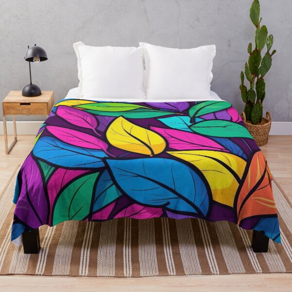 Item preview, Colourful Leaves in an Abstract Garden Harmony designed and sold by ArtComixHaven.