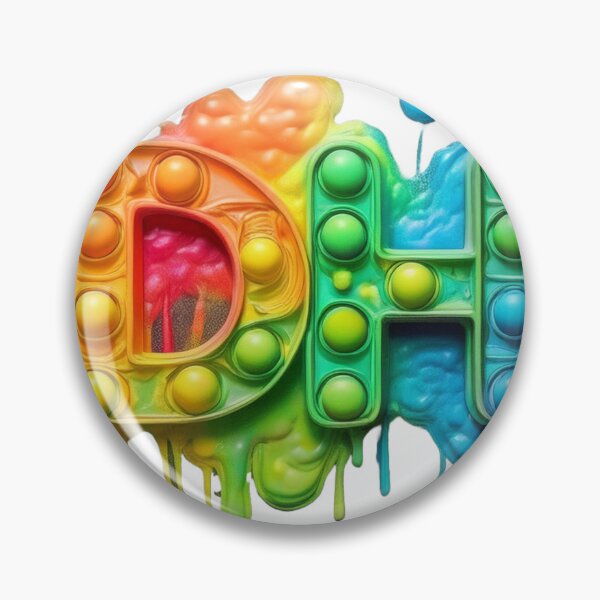 Item preview, The inscription: "ADHD" made of pop up toy and runny paint in rainbow, bright colors on a white background.2 designed and sold by My-fake-places.